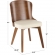 Bocello Dining Chair in Cream Leatherette & Walnut Finish